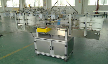 Automatic Cone-shape bucket labeling machine with plc and touch screen