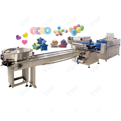 Factory Directly High Speed Fully Automatic Bagging Bath Salt Ball Soap Heat Shrink Packaging Wrapping Machine Line